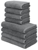 OTTO HOME Handtuch Set Merida 8-tlg. Dunkelgrau Frottier 100% Baumwolle Bild 2