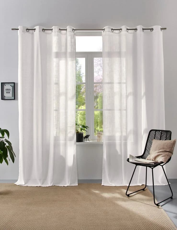 OTTO HOME Vorhang Linsdorf Wollweiß Polyester Ösenschal - Bild 2