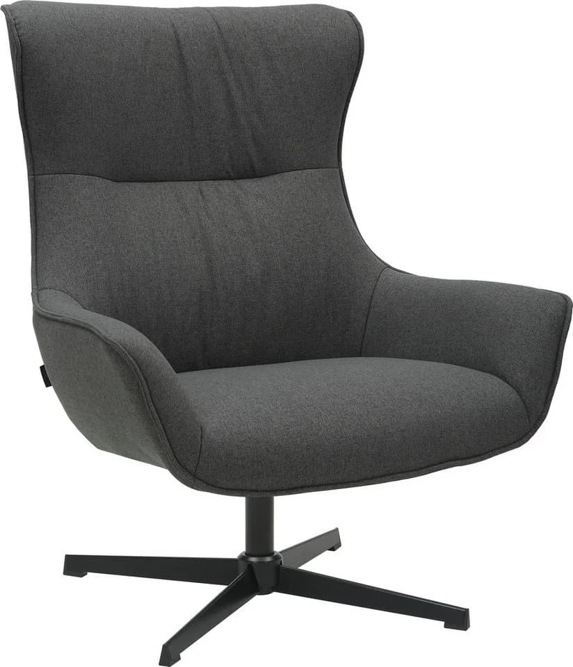 INOSIGN Ohrensessel FORNEY Grau 360° drehbar mit Metallgestell - Bild 2