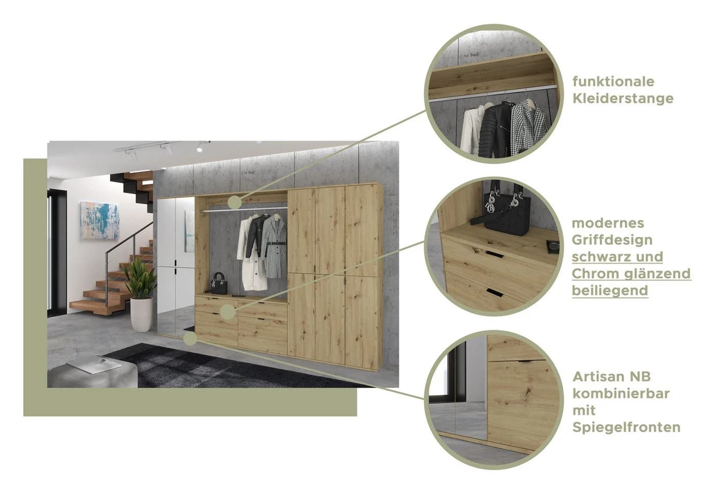 Home affaire Schuhkommode Trondheim 2 Türen Braun FSC - Bild 3