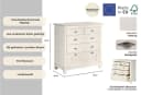 OTTO HOME Rauna Schubkastenkommode Weiß Massivkiefer 5 Schubladen Bild 3