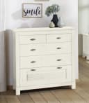 OTTO HOME Rauna Schubkastenkommode Weiß Massivkiefer 5 Schubladen Bild 5
