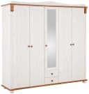 OTTO HOME Adele Kleiderschrank Weiß Massivholz Kiefer 5-Türer Bild 2