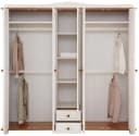 OTTO HOME Adele Kleiderschrank Weiß Massivholz Kiefer 5-Türer Bild 5