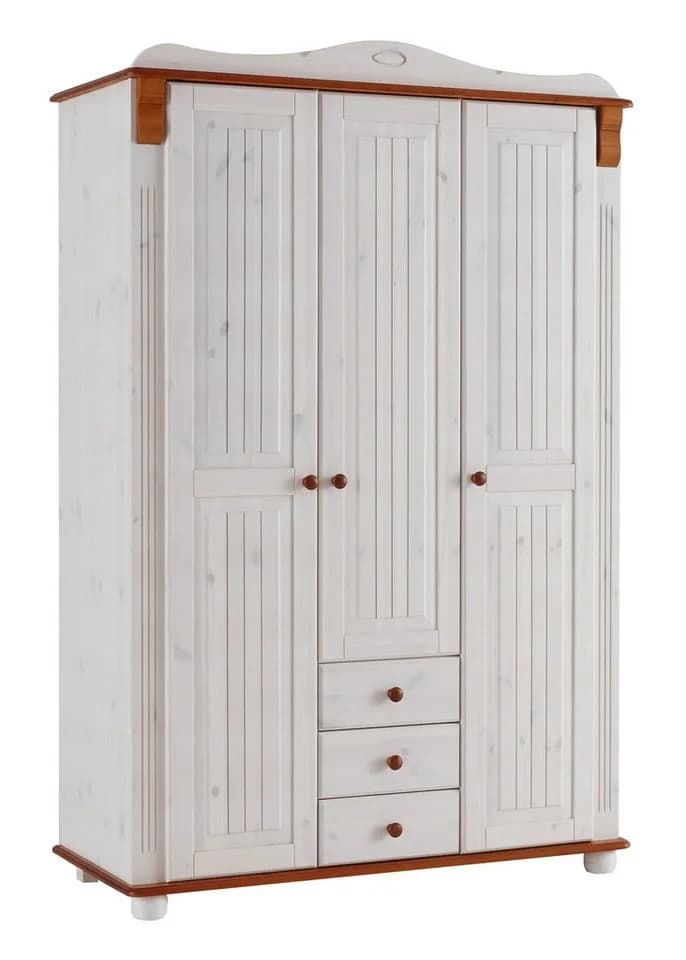 OTTO HOME Kleiderschrank Adele Weiß Massivholz Kiefer - Bild 2