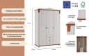 OTTO HOME Kleiderschrank Adele Weiß Massivholz Kiefer Bild 3