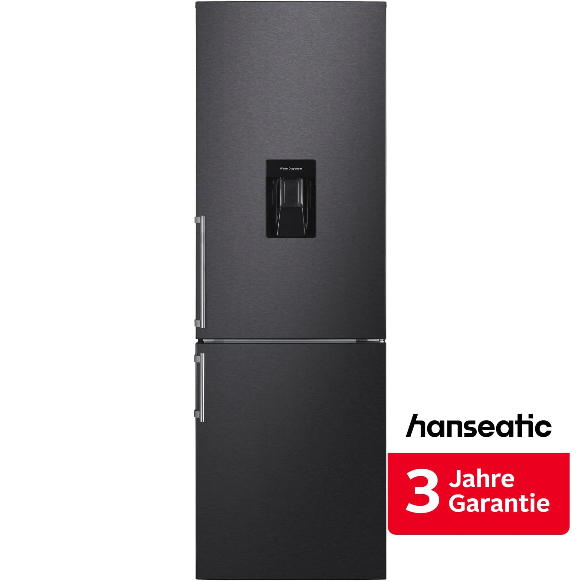 HANSEATIC Kühl-/Gefrierkombination HKGK18560CD Schwarz Stainless Steel Schnellgefrierfunktion