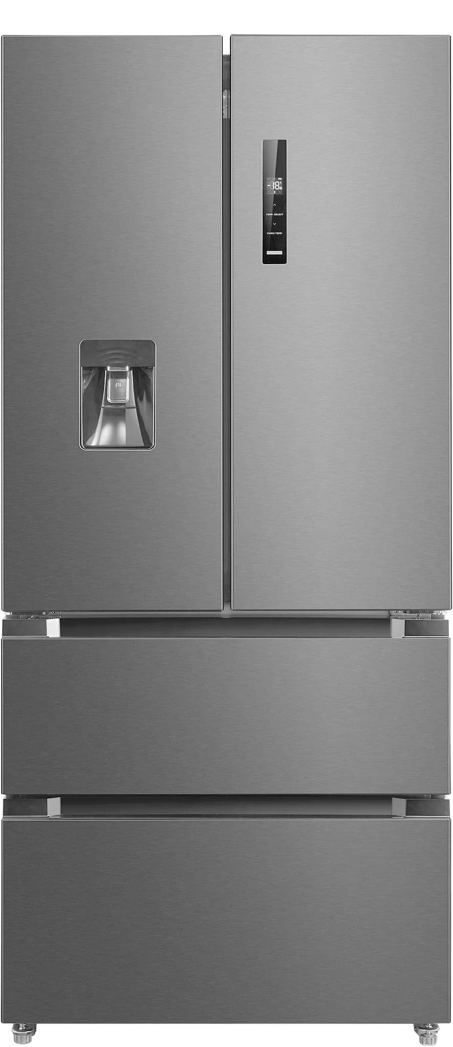 HANSEATIC French Door Kühlschrank HFD18983CWD Silber Wasserspender