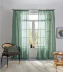 Bruno Banani Gardine Linus Olive Querstreifen Polyester Bild 2