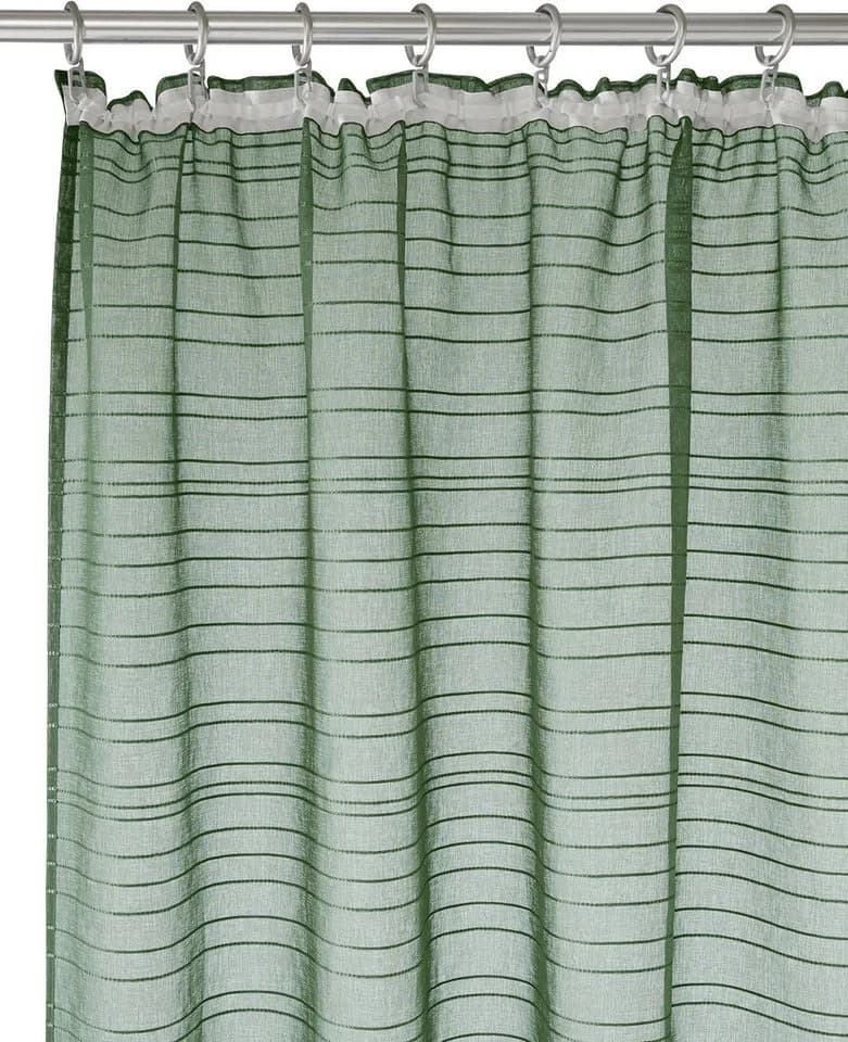 Bruno Banani Gardine Linus Olive Querstreifen Polyester - Bild 5