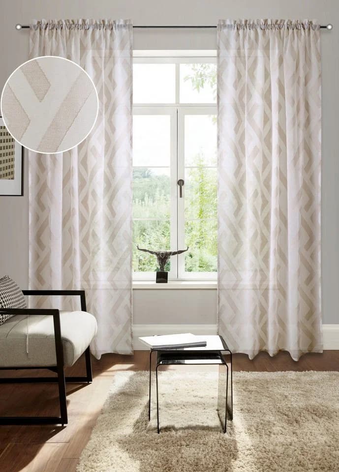 Bruno Banani Gardine Lynn Beige Scherli Polyester - Bild 2