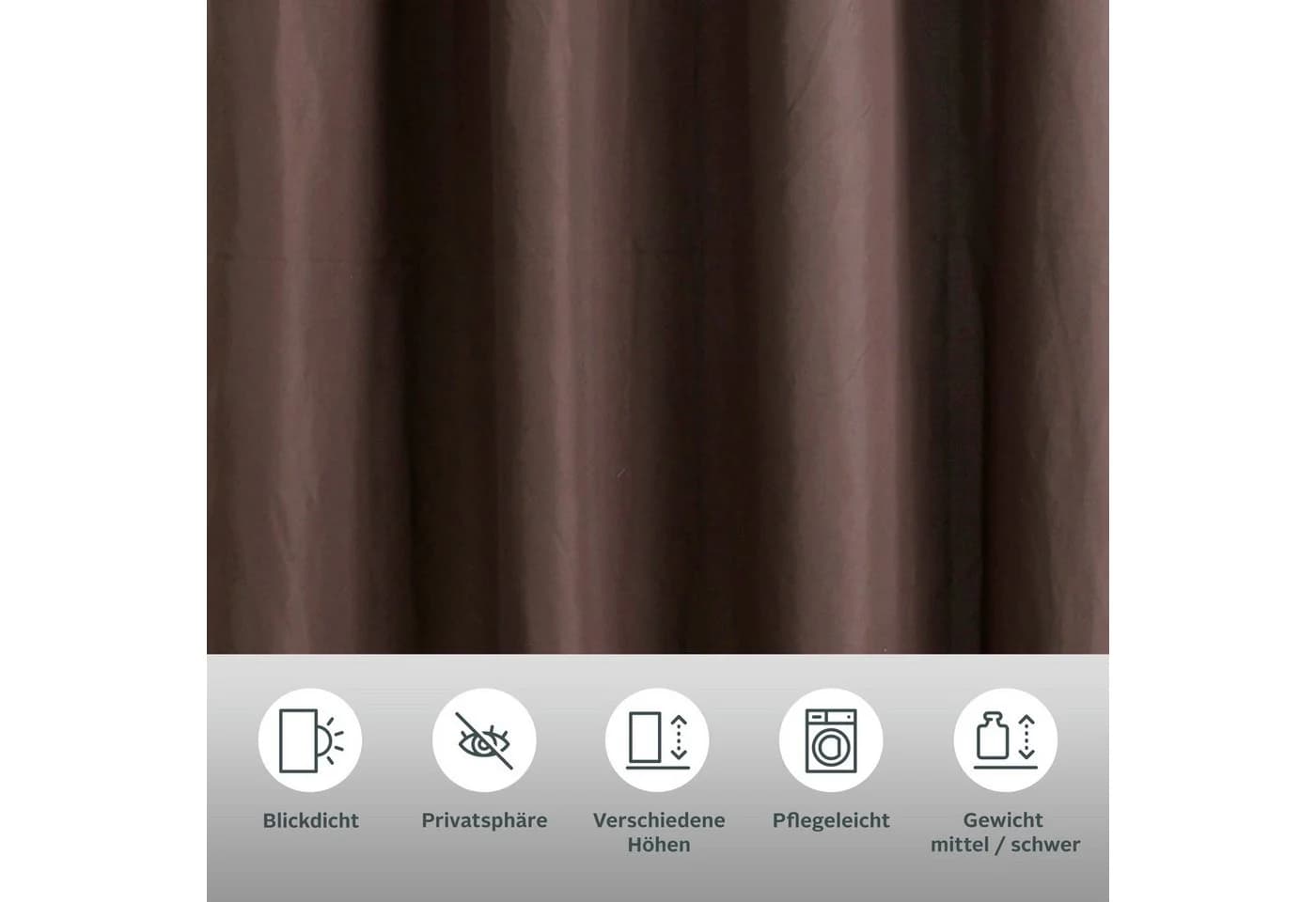 Bruno Banani Vorhang Lagan 2-er Set Braun Polyester - Bild 3