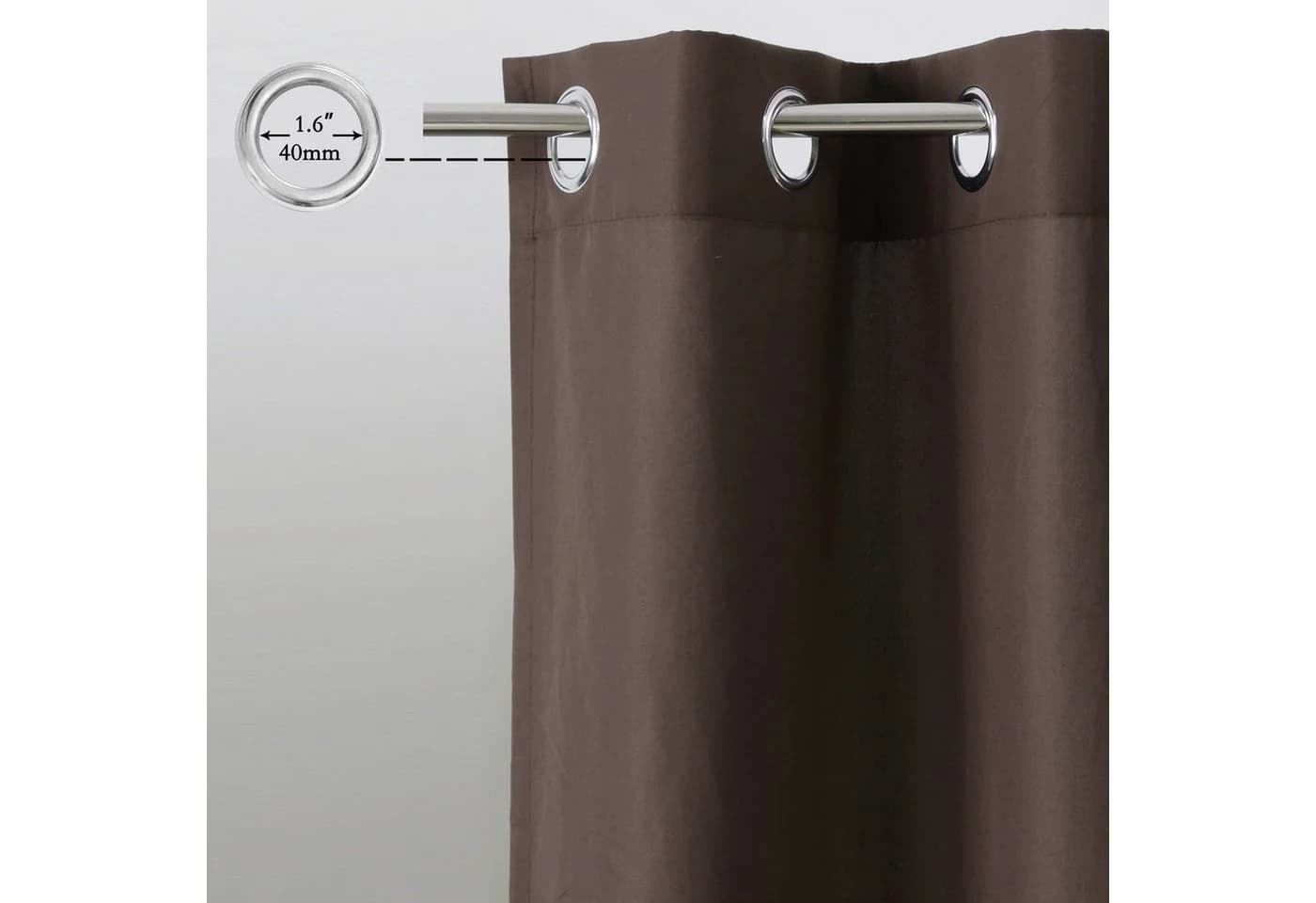 Bruno Banani Vorhang Lagan 2-er Set Braun Polyester - Bild 4