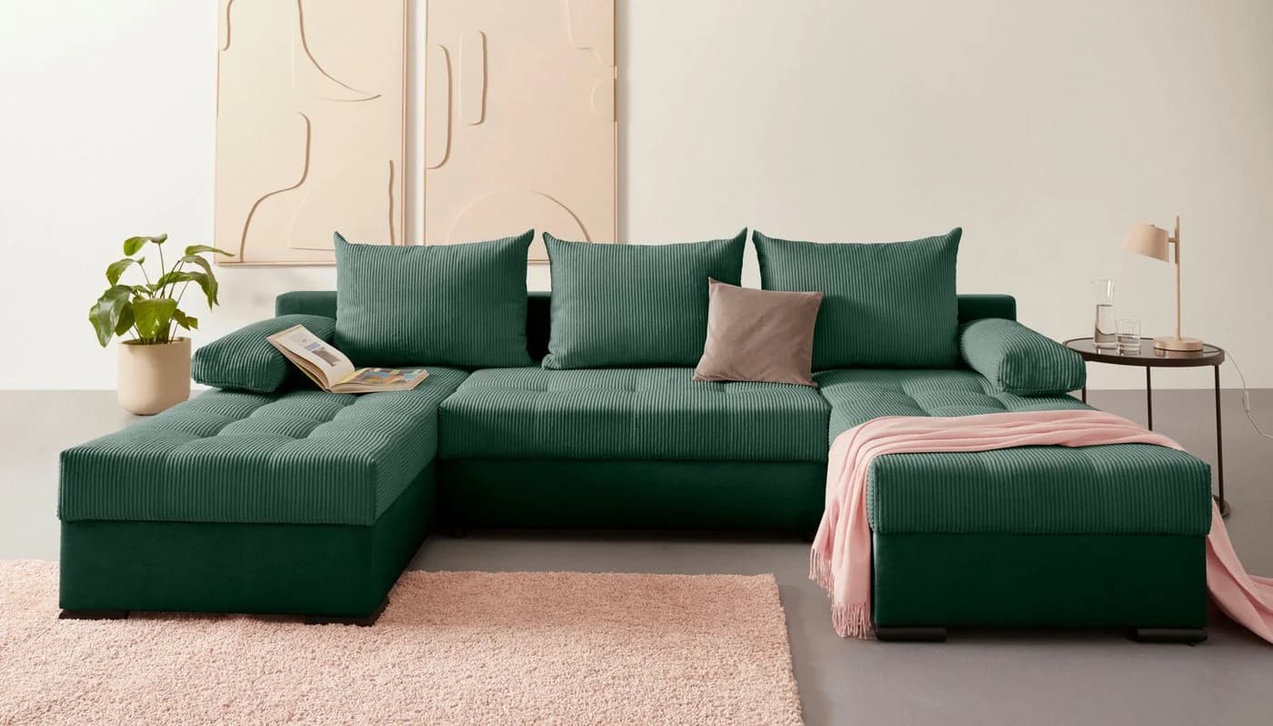 COLLECTION AB Wohnlandschaft Josy U-Form mit Bettfunktion & Bettkasten - Bild 2