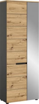 Home Affaire Garderobenschrank REHAT Grau mit Soft-Close Bild 2