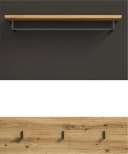 HOME AFFAIRE Garderobenpaneel REHAT 2-teilig Grau Metall Bild 5