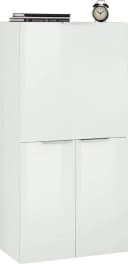 HOME AFFAIRE Sekretär Dalia Weiß Hochglanz PC-Schrank Modern Bild 1
