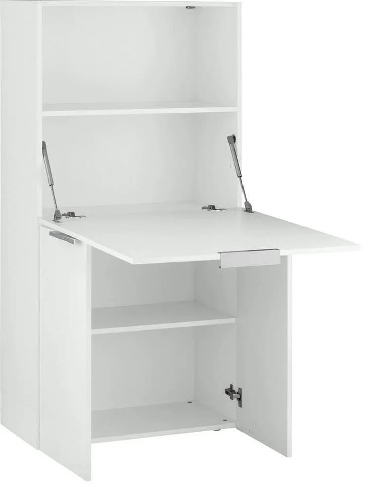 HOME AFFAIRE Sekretär Dalia Weiß Hochglanz PC-Schrank Modern - Bild 2