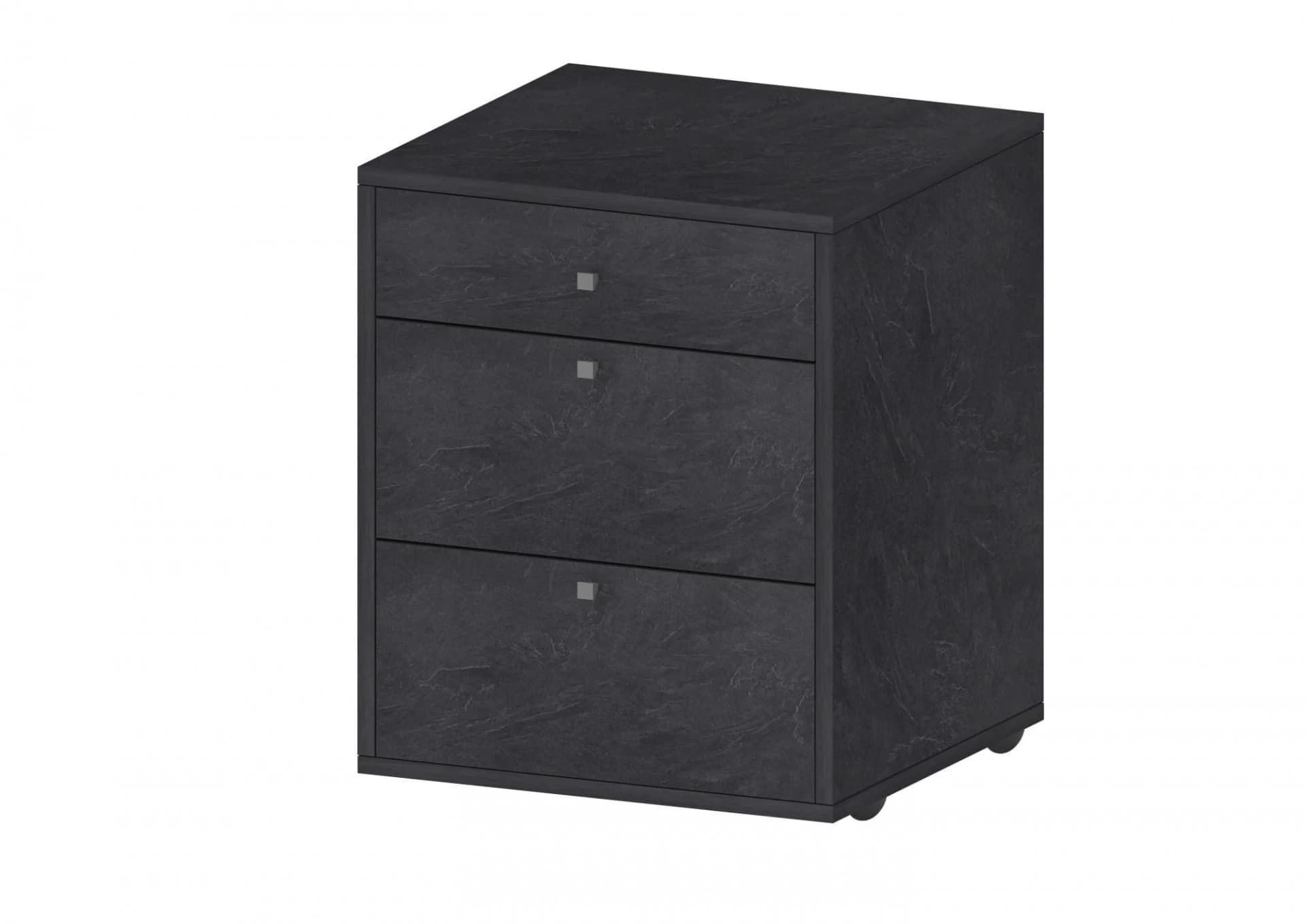 Home Affaire Rollcontainer ESSE Grau 3 Schubladen