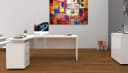 Home Affaire Eckschreibtisch New Selina Weiß Hochglanz Bild 1