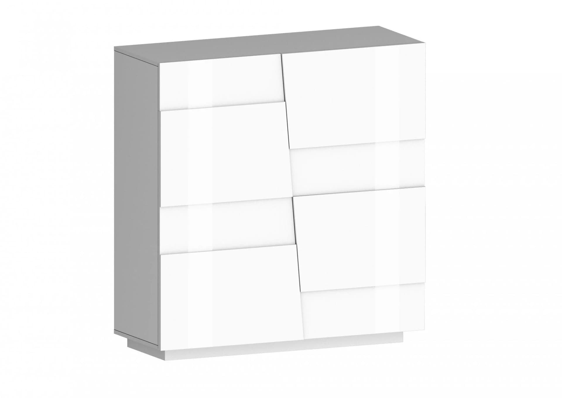 HOME AFFAIRE Highboard Pongo Weiß Hochglanz