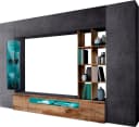 OTTO HOME Wohnwand New Egypt 5-teilig Braun Grau Glas Holzwerkstoff Bild 2