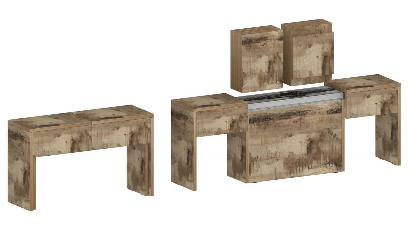 HOME AFFAIRE Praktika Sitzgruppe Beige Erweitbar 290cm