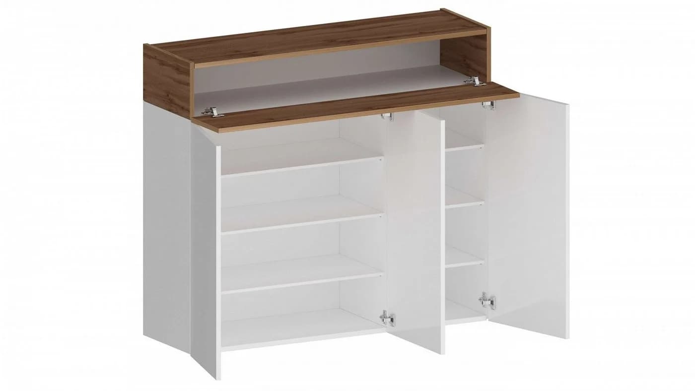 HOME AFFAIRE Schuhschrank Savona Weiß Hochglanz Eiche - Bild 3