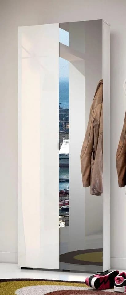 HOME AFFAIRE Tozzi Schuhschrank Weiß Hochglanz mit Spiegel