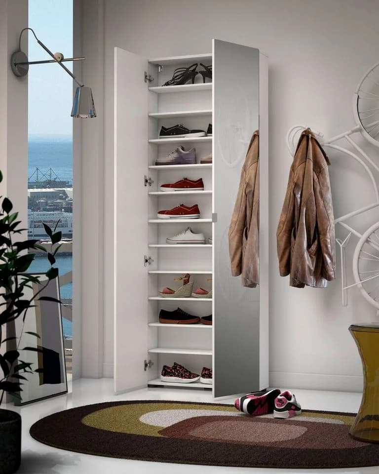 HOME AFFAIRE Tozzi Schuhschrank Weiß Hochglanz mit Spiegel - Bild 3