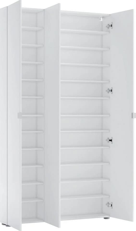 HOME AFFAIRE Tozzi Schuhschrank Weiß Hochglanz mit Spiegel - Bild 4