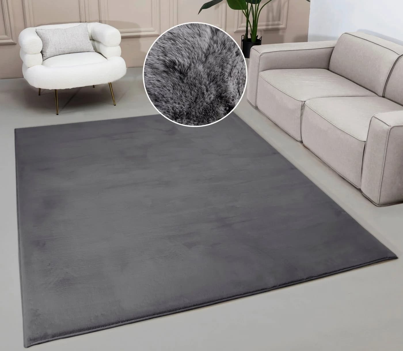 OTTO HOME Fellteppich Balu Anthrazit Modern Kuschelig - Bild 2