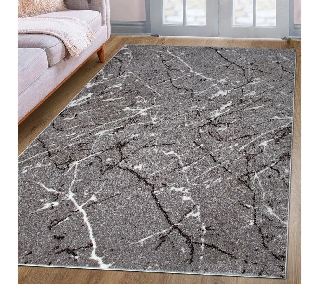 OTTO HOME Teppich Tjara Grau Marmor-Design Kurzflor - Bild 2