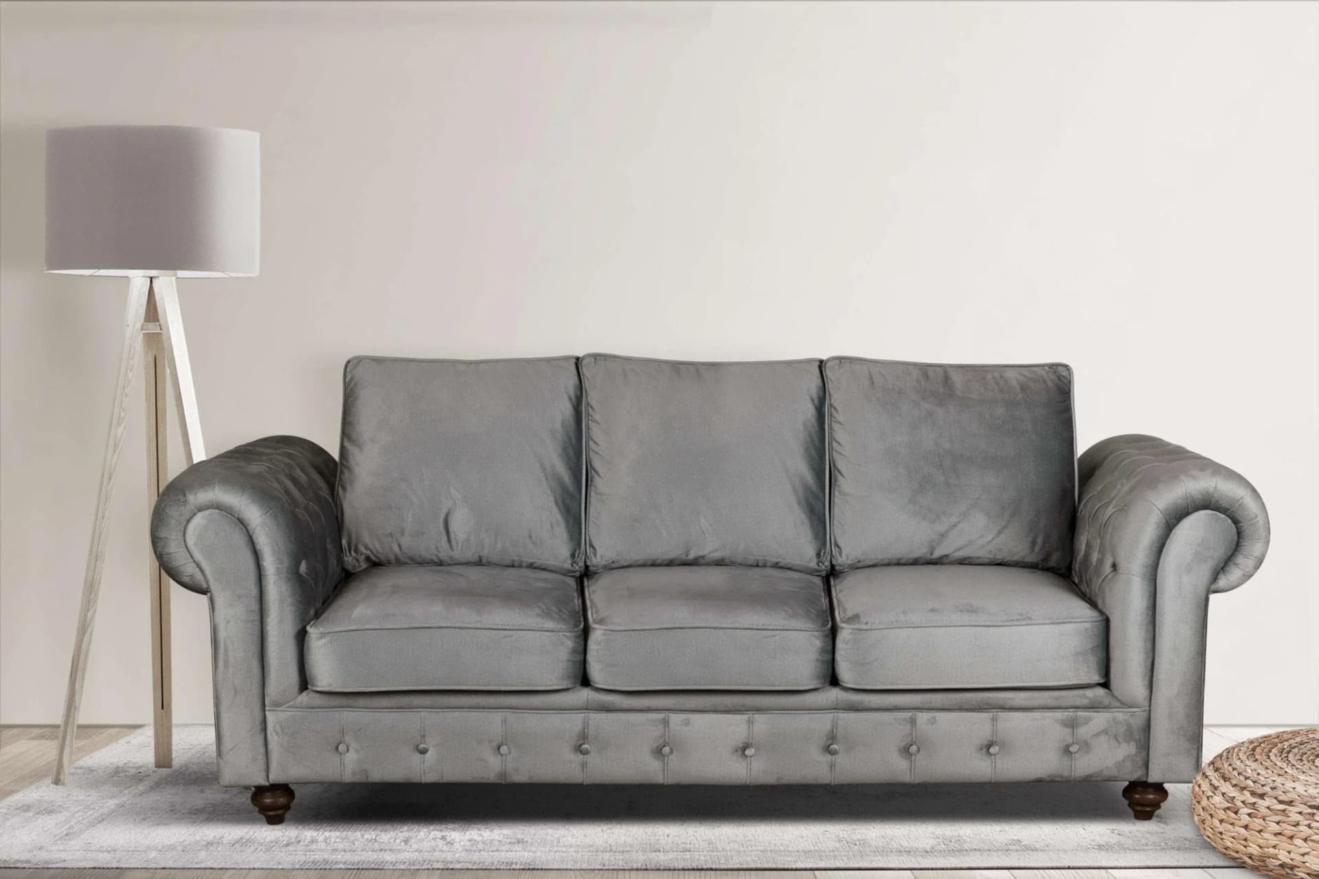 Home Affaire 3-Sitzer Sofa Menditte Hellgrau