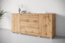 OTTO HOME Sideboard Kenia Modern 3 Schubladen 4 Fächer Braun Bild 2