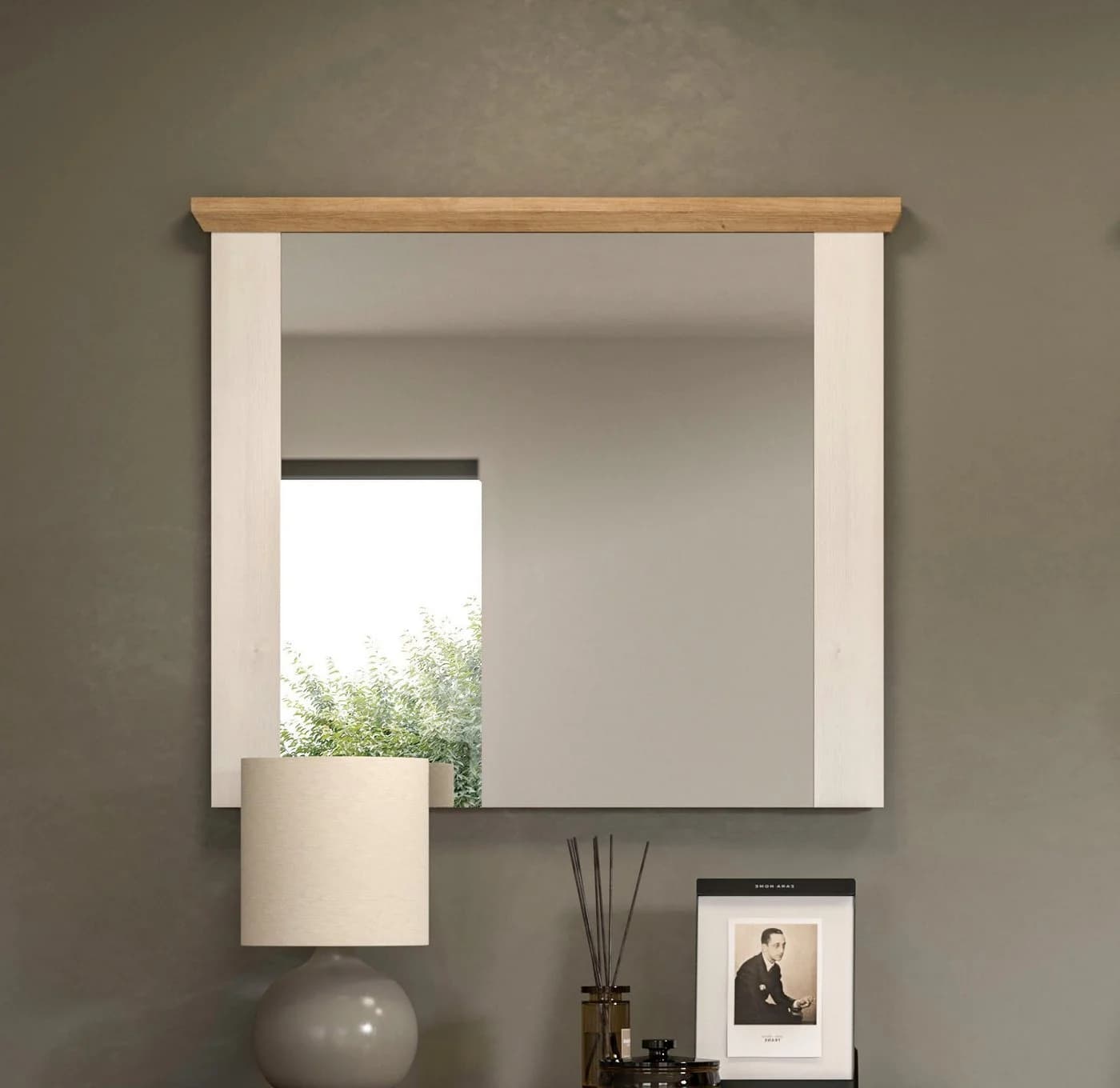 HOME AFFAIRE Spiegel COSENZA Landhausoptik 2-farbig