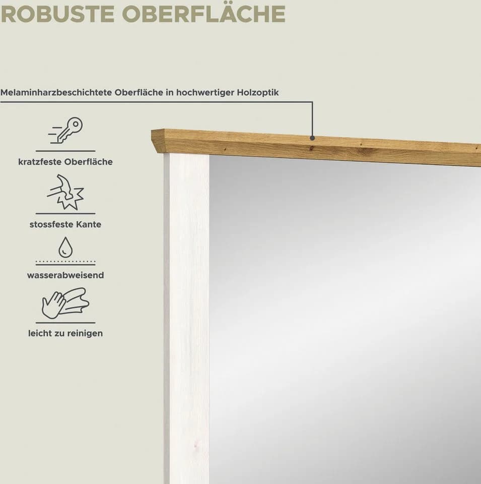 HOME AFFAIRE Spiegel COSENZA Landhausoptik 2-farbig - Bild 4