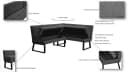 OTTO home Eckbank Geranie Anthrazit mit Stauraum und Metallgestell Bild 3