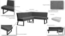 Eckbank OTTO HOME Gladiole Anthrazit Polyester Metallgestell Bild 3