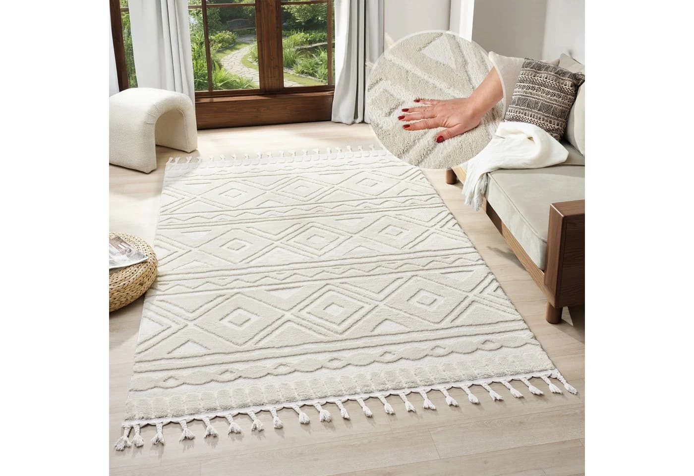 Teppich OTTO HOME Bonvo Beige Hoch-Tief-Struktur 240x320cm - Bild 2