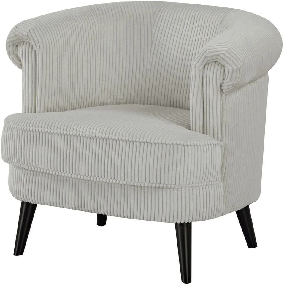 INOSIGN Sessel HUTSELL Cord Beige Holzgestell - Bild 2