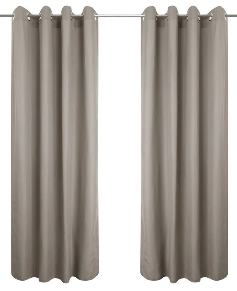 Vorhang MY HOME Raja 2er-Pack Grau Blickdichtes Material