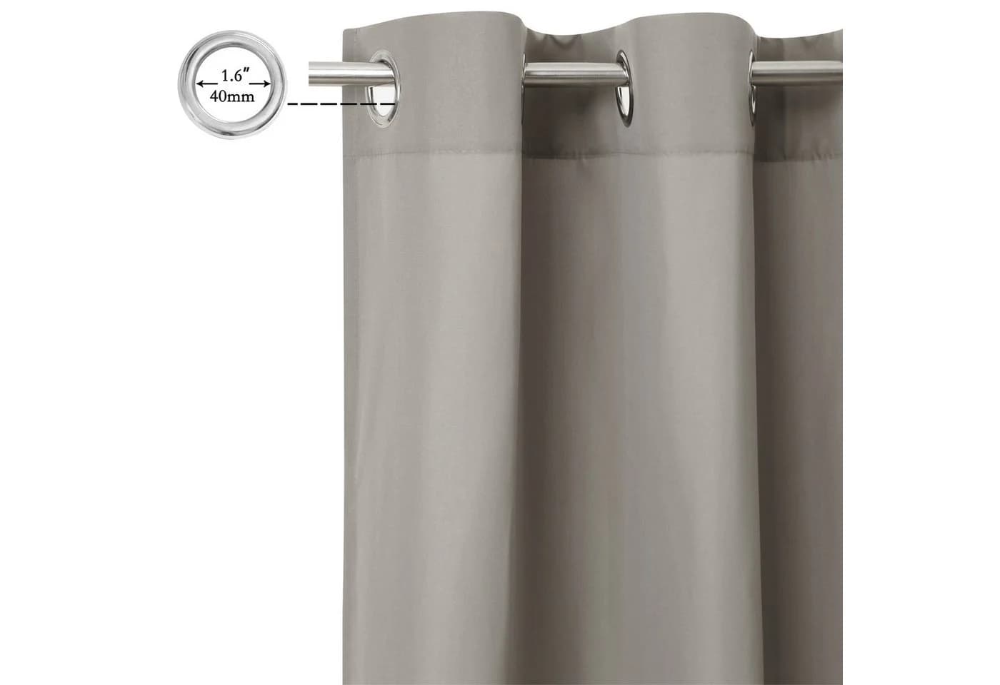Vorhang MY HOME Raja 2er-Pack Grau Blickdichtes Material - Bild 3
