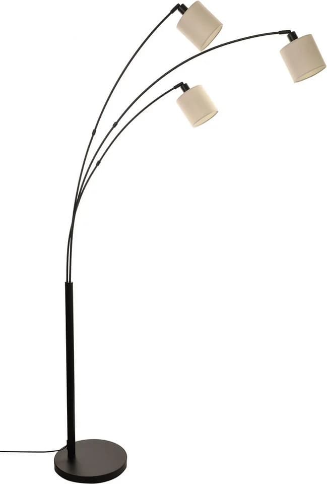 OTTO HOME Stehlampe Avveline Schwarz Beige 3-flammig Textil - Bild 4