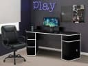 OTTO HOME Gamingtisch Game Schwarz Eckschreibtisch mit Stauraum Bild 1