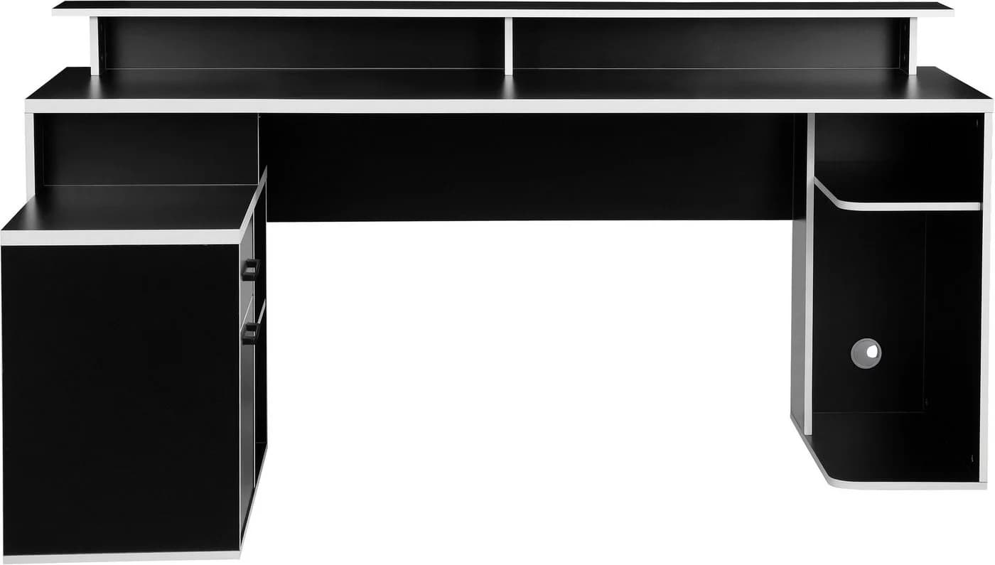 OTTO HOME Gamingtisch Eckschreibtisch Schwarz mit Stauraum - Bild 4
