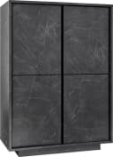 HOME AFFAIRE Highboard Carrara Anthrazit Mamor-Optik 4 Türen Grifflos Bild 1
