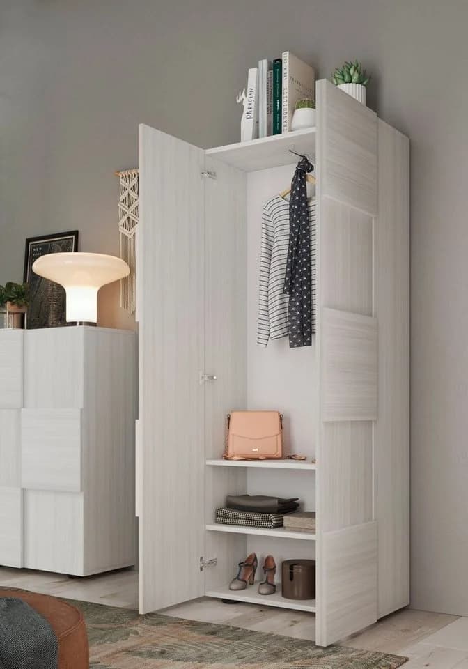 HOME AFFAIRE Garderobenschrank Dama Grau Eucalipto 3D-Optik - Bild 4