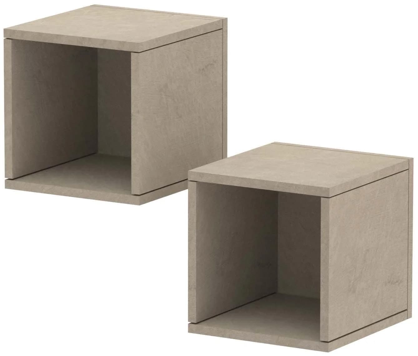 HOME AFFAIRE Infinity Wandregal 2er-Set Lehmfarben FSC
