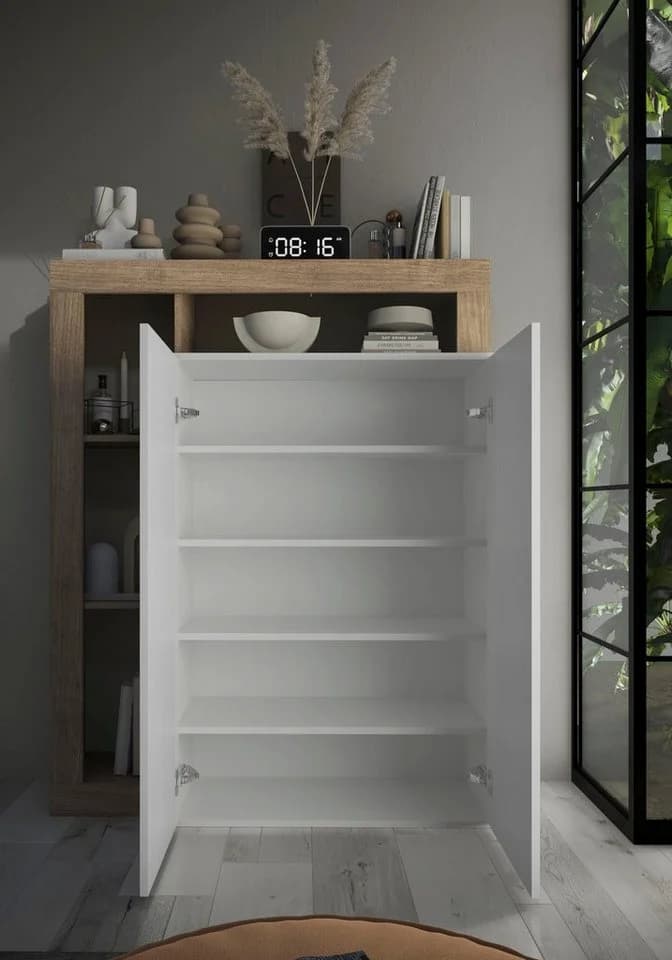 HOME AFFAIRE Schuhschrank Hamburg Weiß Eiche Cadiz NB - Bild 5